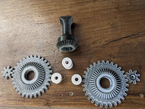 Gears from the manipulator development archive.